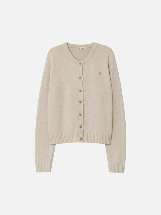 Classic knit cardigan Beige