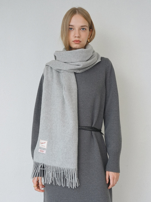 Cashmere Wool Blended Wide Muffler NEX4WFB30