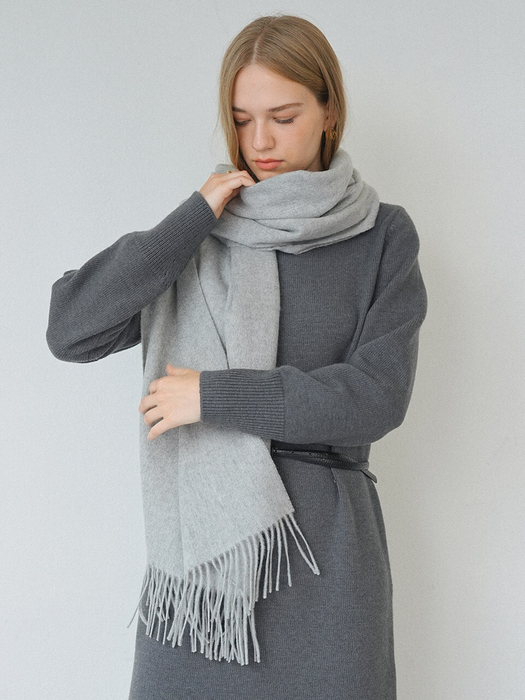 Cashmere Wool Blended Wide Muffler NEX4WFB30