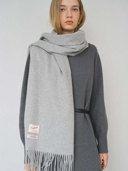 Cashmere Wool Blended Wide Muffler NEX4WFB30