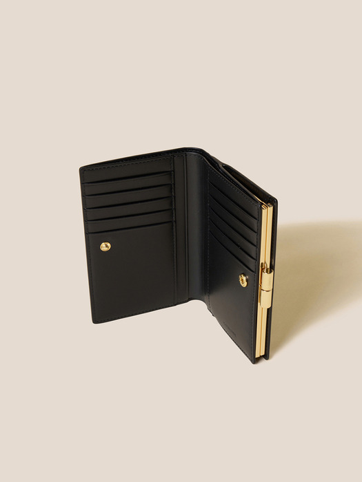 쿠론]Mael Frame Half Wallet (Black)_RCWEX24642BKX