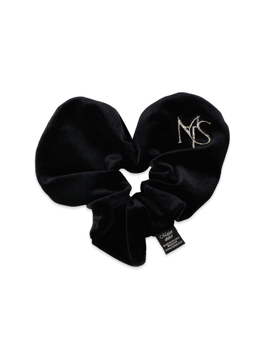 Heart Scrunchie (Black)