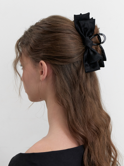 lowell double ribbon claw - black