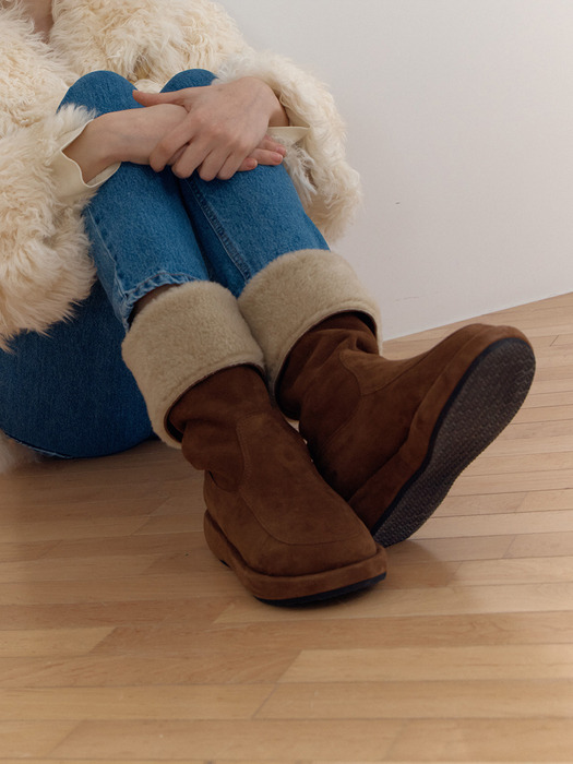 [단독] denique shearling half boots_3 color