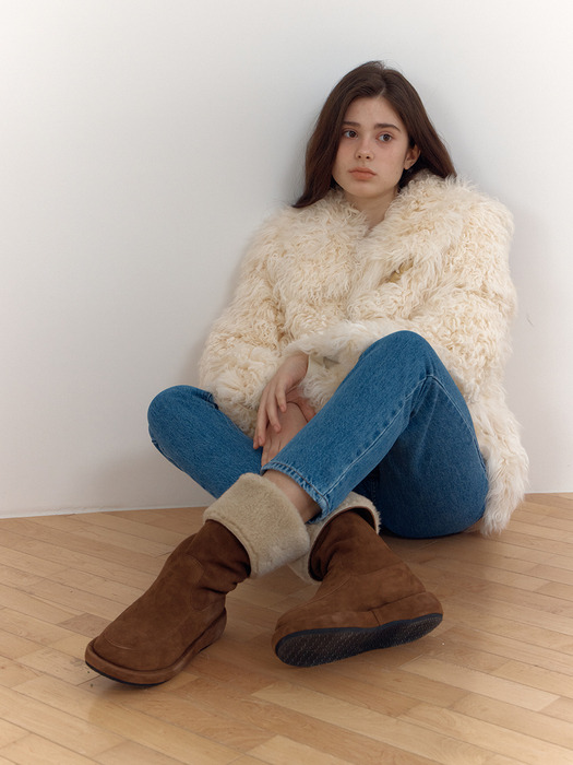 [단독] denique shearling half boots_3 color