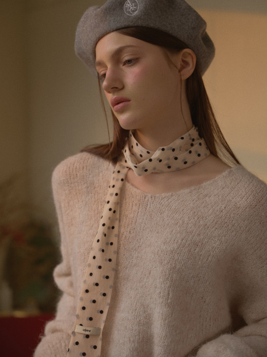 ESSENTIAL V-NECK KNIT_IVORY