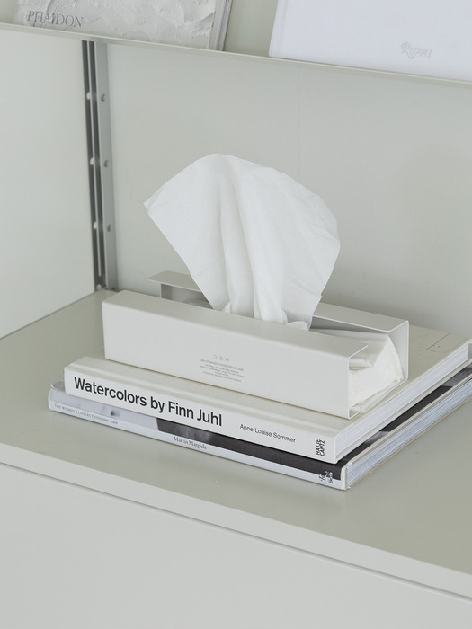 GBH HOME STAINLESS STEEL TISSUE CASE IVORY