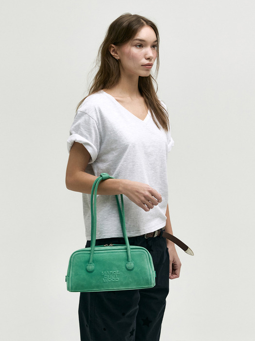 SOFT BAGUETTE BAG_winter green nubuck