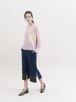 Asymmetric Pullover - LIGHT PINK