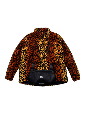 [UNISEX] ``HAND MUFF`` Leopard-Print Faux-Fur Jacket (Leopard)