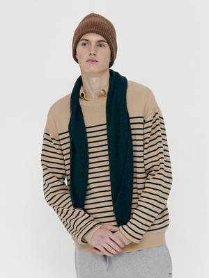 Stripe Pullover Knit (Beige)