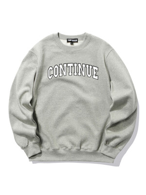 CONTINUE LOGO 크루넥 - 그레이