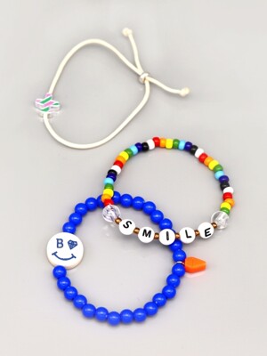 [단독]Smile beads Bracelet SET 스마일 비즈팔찌 3종 세트