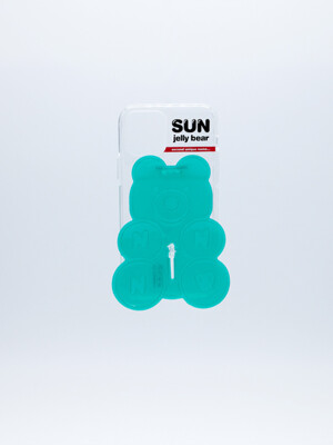 SUN CASE CLEAR JELLY BEAR GREEN