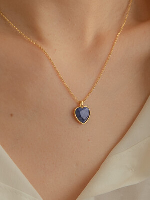 GEMSTONE HEART NECKLACE