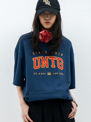 Logo-Embroidered Oversized Sweatshirt[Navy(UNISEX)]_UTT-SM01
