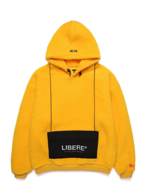 POCKET SHERPA HOOD JACKET / MUSTARD