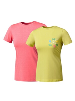 콜핑 여성 여름 하이쿨 반팔 라운드 티셔츠 1742TK757W