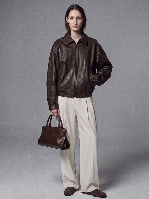 엣클립 LINK TOTE BAG_choco brown