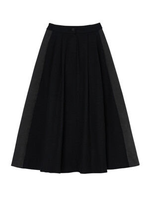 Side fabric matching skirt_black