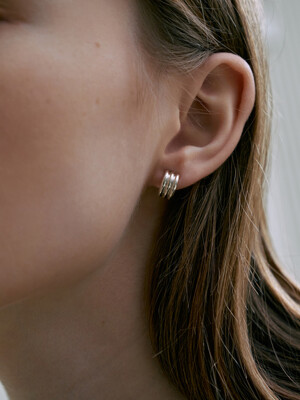 ribbed hoop earrings Ⅱ