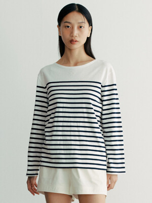 Emblem Stripe T shirt