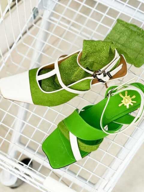 샌들 - 누스미크 (NUOSMIQ) - Q3SS-S215 / LUNA sandals (Yellowgreen)