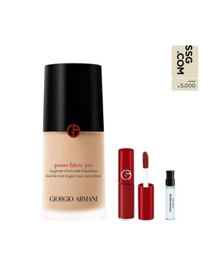 [상품권][단독] NEW 파워 패브릭 PRO 파운데이션 세트 (+립 사틴 미니 +프리베 향수 2ml 증정)