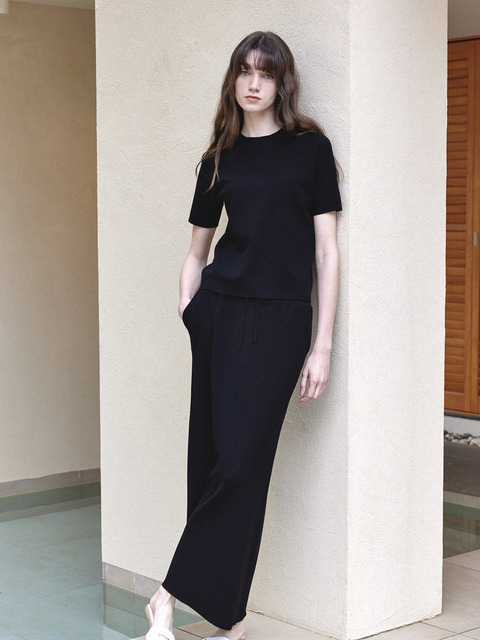 스커트 - 마레디마리 (Mare di mari) - MARI Basic Knit Long skirt Black