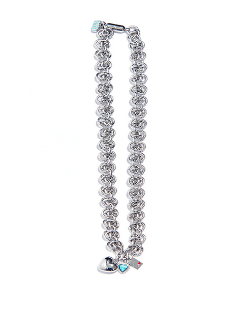 주얼리,주얼리 - 니로세렌디피티 (niroserendipity) - TRiPLE HEART BYZANTiNE CHAiN NECKLACE #90