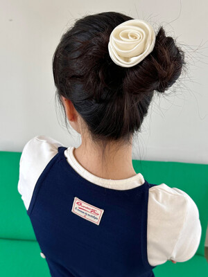 [2type] rose hair tie & scrunchie - Ivory