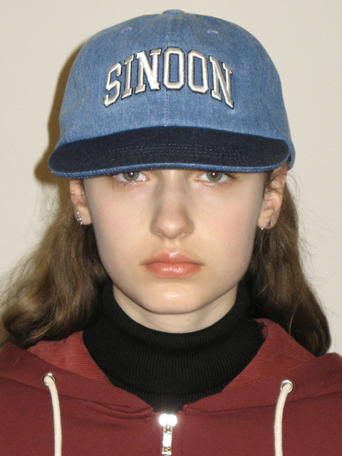 모자 - 시눈 (SINOON) - BLOCK DENIM LOGO BALL CAP (BLUE)