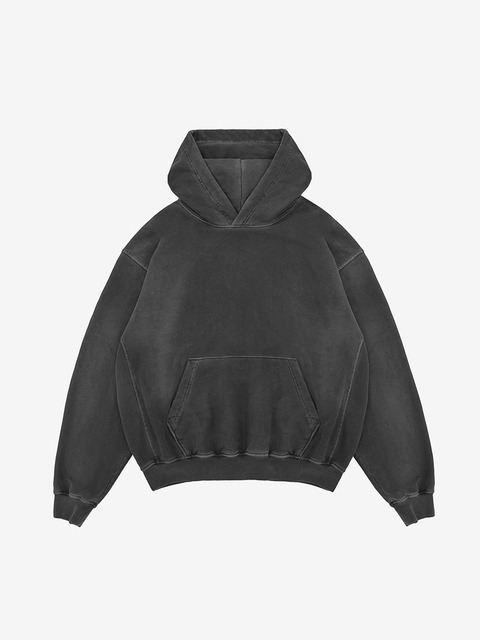 티셔츠 - 디프리크 (D.PRIQUE) - Over Hoodie - Washed Black