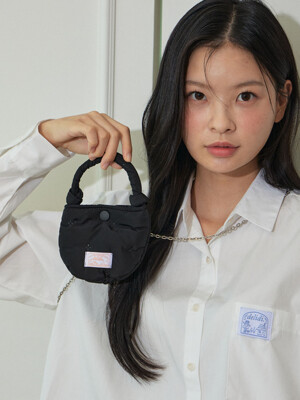 Cotton candy keyring bag (black)