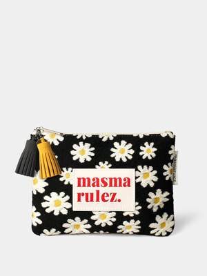 Basic pouch _ 니트데이지 Black