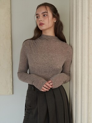 HALF NECK WOOL T-SHIRTS_4colors