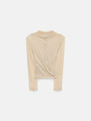 Twisted Sheer Top (Cream)