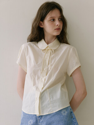 Round Collar Blouse - Butter