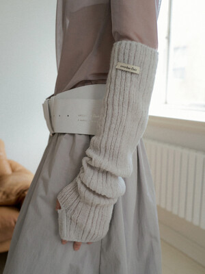 MOHAIR LEG AND ARM WARMERS_ASH GRAY