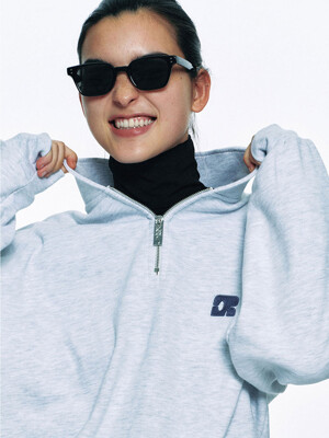 CENTAUR HALF ZIP-UP SWEATSHIRT_GREY