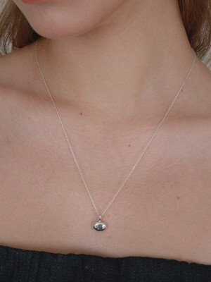 silver pebble necklace
