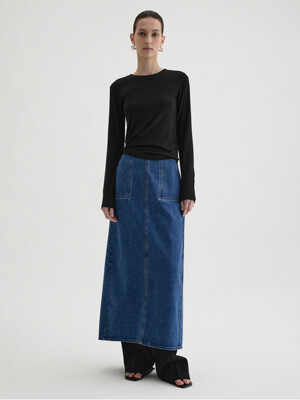Maxi H Denim Skirt