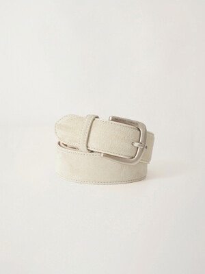 Vintage leather belt (Cloud white)