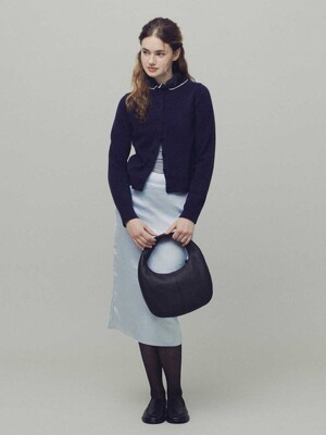 Round Shoulder Bag Shrunken 라운드 숄더백 슈렁큰 (2color)