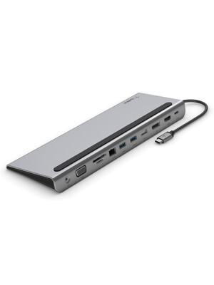 벨킨 11in1 USB C타입 멀티 허브 독 100W 충전 HDMI VGA 이더넷 노트북 거치대형 INC004bt