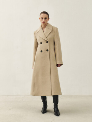 RTW CASHMERE DOUBLE LINE COAT_OATMEAL
