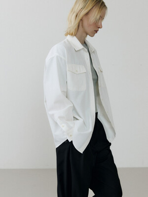 Oxford pocket shirt (ivory)