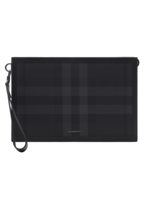 25SS 남성 체크 클러치백 (8070205 CHARCOAL 25S)