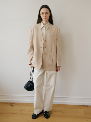 Collarless Over Jacket_2color