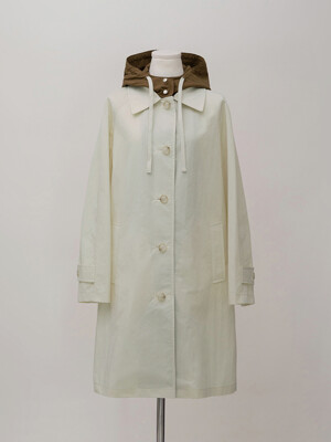 CAMPBELL HOOD TRENCH COAT_CREAM-BROWN